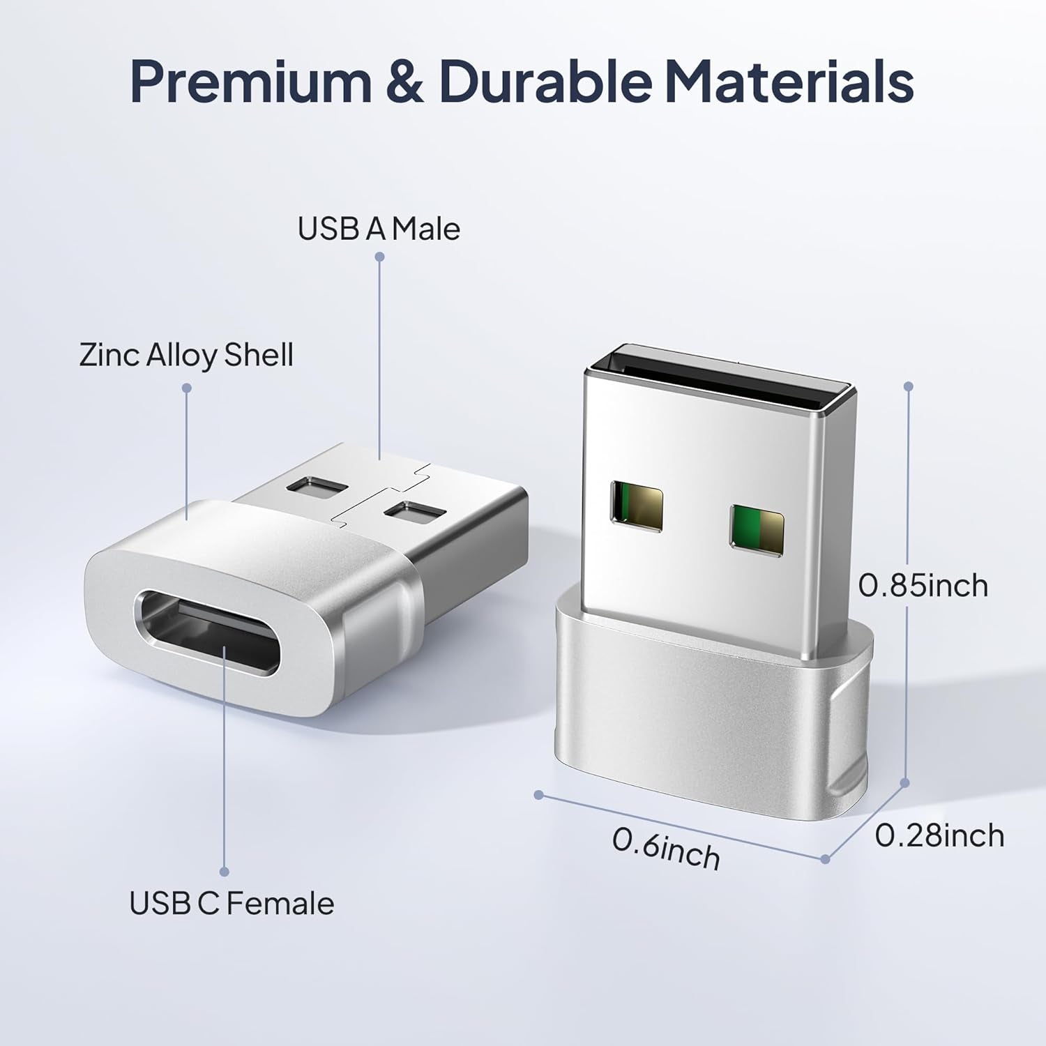 for Iphone 17 16 Car Charger Adapter 3Pack,Usb Male to USB C Female Adapter,Type C Cable Converter for Apple Air 17E 16E 15 Pro Max Plus,Iwatch 11,Airpods Pro 3,Ipad Mini,Samsung Galaxy S26